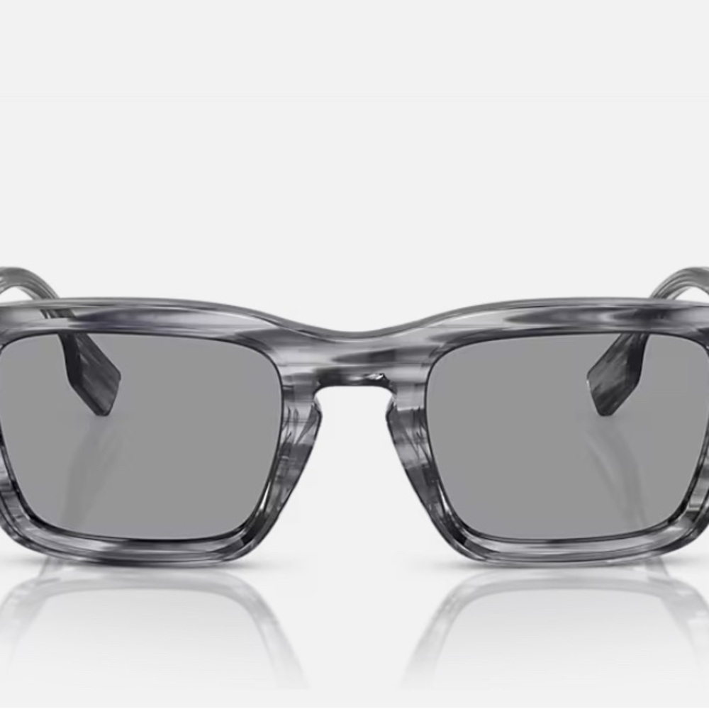 Burberry Charcoal Rectangular Sunglasses - Worn O… - image 1